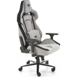 Herní židle ALISTER — látka, šedá / černá