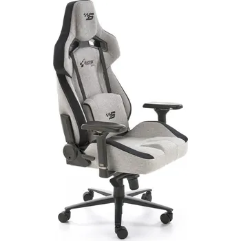 Herní židle Herní židle ALISTER — látka, šedá / černá