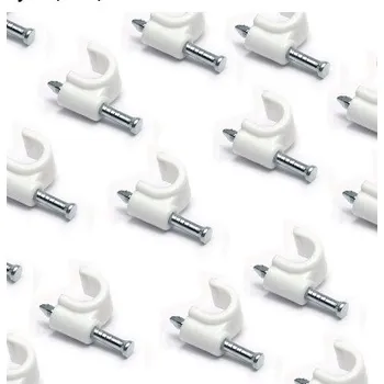 Držák kabelu DATACOM Kabelová příchytka (5mm) bílá 100ks