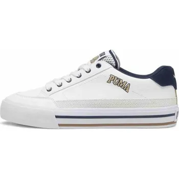 Pánské tenisky Pánské tenisky Puma COURT CLASSIC VULC RETRO CLUB 6.5 Bílá, Tmavě modrá, Zlatá, Hnědá
