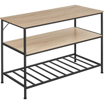 Úložný box TecTake GmbH 404440 kuchyňský regál akeley - industrial světlé dřevo, dub sonoma