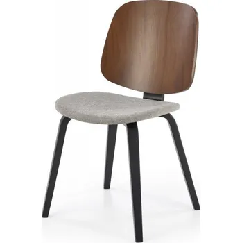 Jídelní židle Jídelní židle RIVER — masiv, látka, dekor ořech / šedá