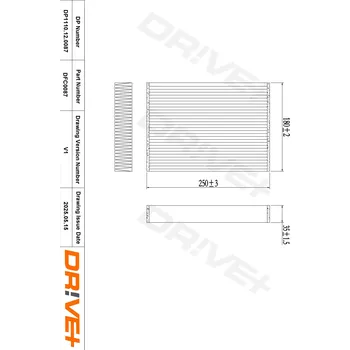 Kabinový filtr Filtr vzduchu v interiéru Dr!ve+ DP1110.12.0087
