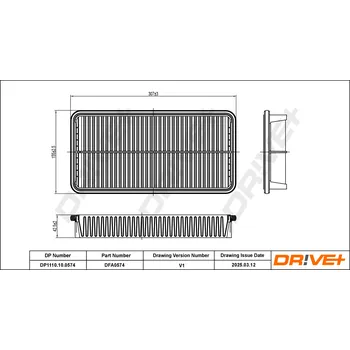 Vzduchový filtr Vzduchový filtr Dr!ve+ DP1110.10.0574