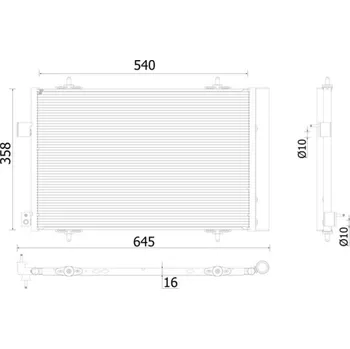 Ventilátor topení a klimatizace Kondenzátor klimatizace MAHLE ORIGINAL AC 938 000P