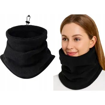 Šála Nákrčník zateplený fleecem zimní pánský dámský černý měkký šála rolák