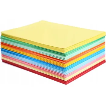 Barevný papír Barevný papír Blok A4 200 ks Oboustranný Pro Rukodělné Aktivity Origami