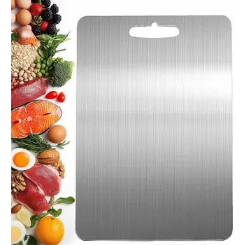 Kuchyňské prkénko OCELOVÉ PRKÉNKO NA KRAJOVÁNÍ 34*23CM, NA MASO, ZELENINY A PEČIVO