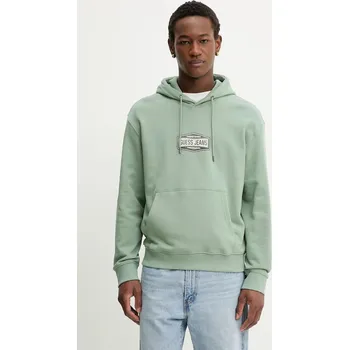 Pánská mikina Bavlněná mikina Guess Jeans M6RQ25.KCPR1 zelená 07X, vel. XL