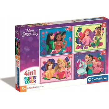 Puzzle Puzzle 4v1 Super Barvy Disney Princezny