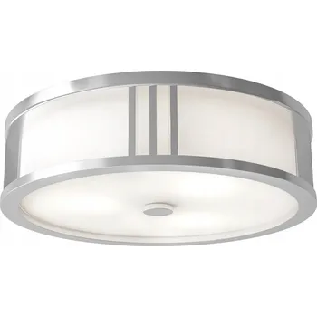 Stříbrné saténové stropní svítidlo Sandro PL Saténový Nikl 35 glamour stínidlo nad postel