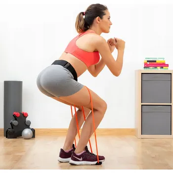 Posilovací guma s popruhem – Cvičení, hubnutí, zpevnění hýždí a stehen