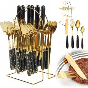 Příbor 24dílná SADA PŘÍBORŮ Z NEREZOVÉ OCELI PREMIUM SADA PŘÍBORŮ