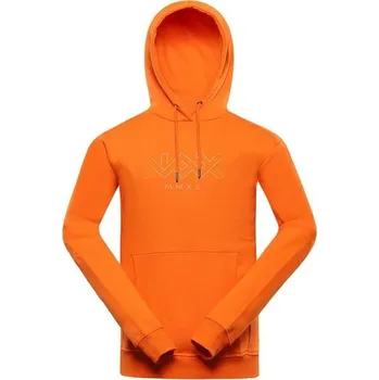 Pánská mikina Pánská bavlněná mikina s kapucí NAX AZER M Oranžová