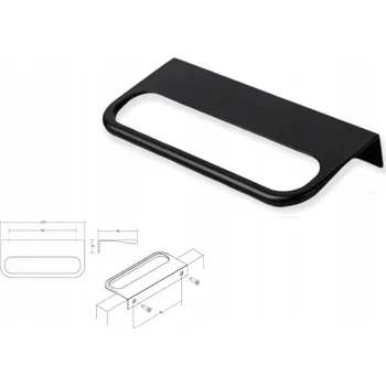 Nábytkové kování Nábytková úchytka VIEFE 0552 RIM 96mm černá matná
