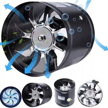 Domácí ventilátor PRŮMYSLOVÝ KANÁLOVÝ VENTILÁTOR FI Ø150 530 m³/h 40 dB