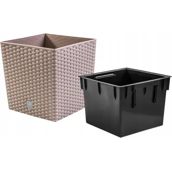 Květináč Béžový plast Květináč Prosperplast 26,5 cm x 26,5 x 26,5 cm