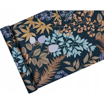 Tapeta Tapeta rostlinná kompozice tmavé pozadí KVĚTINY LISTY vinylová na vliesu