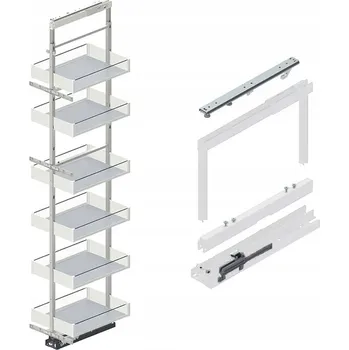 REJS MAXIMA PURO Cargo maxi 300/6 výsuvný koš do skříňky 300 mm, výška 1900-2100 mm, bílá matná