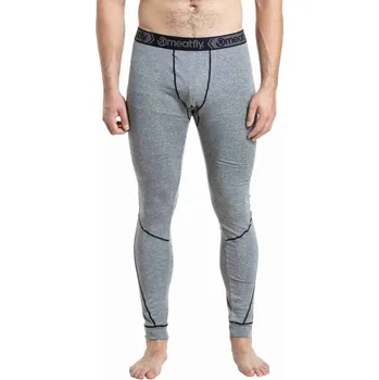 Pánské termo spodky Meatfly pánské merino kalhoty Lucas Charcoal Heather | Šedá | Velikost XXL