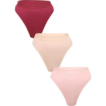 Kalhotky 3PACK dámská tanga Benysøn vícebarevné (7204/mix) XL Možnost vrácení zboží ZDARMA do 120 dnů!