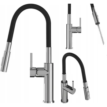 Vodovodní baterie Kuchyňská stojánková baterie Granitan LONAR stříbrná