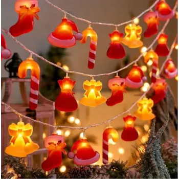 Vánoční dekorace LED světelný řetěz girlanda na Vánoce, na baterie, 3 m