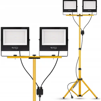 ZESTAW HALOGEN naświetlacz LAMPA LED STATYW 2x100W stavební pracovní silný