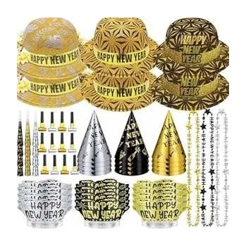 Čelenka Čelenky a kloboučky na párty – sada Happy New Year, 26 ks