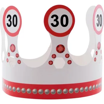 Party dekorace Espa Královská koruna - dopravní značka 30. narozeniny