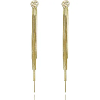 Náušnice Výrazné náušnice YVON ve zlaté barvě s kubickou zirkonií