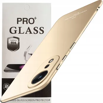 Pouzdro na mobilní telefon Pouzdro Msvii pro Oppo A78 (4G) / Zadní Kryt Kryt + 9H Sklo Zlatá Barva