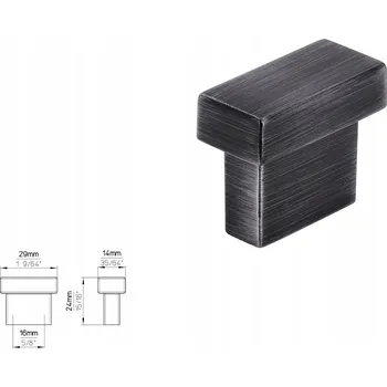 Nábytková úchytka SIRO 1595-29ZN75 efekt kartáčovaného železa