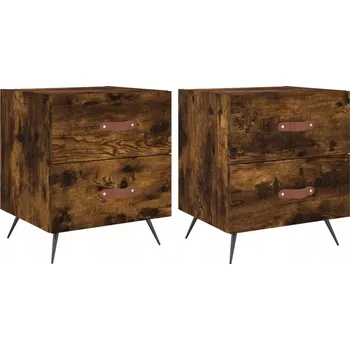 Noční stolek Noční stolek kouřový dub 40 x 35 x 47,5 cm 2 ks