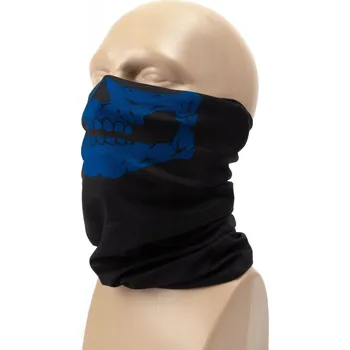 Nákrčník Nákrčník Neck Safe bezešvý 48×24 cm černý skull UNI