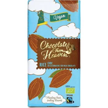 Čokoláda Chocolates from Heaven BIO rýžová VEGAN čokoláda 44%, 100 g Slazeno kokosovým cukrem