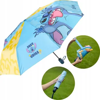 Deštník Deštník Disney Stitch Automatický Malý pro děti 30 cm s pouzdrem