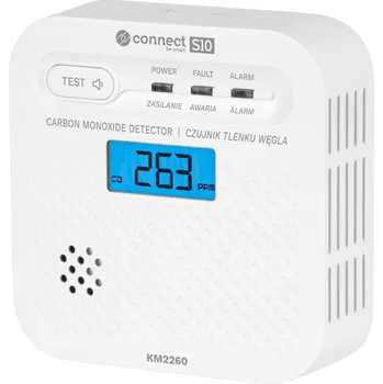 Detektor CO Kruger & Matz Detektor oxidu uhelnatého Kruger&Matz Connect S10 WiFi Tuya Smart