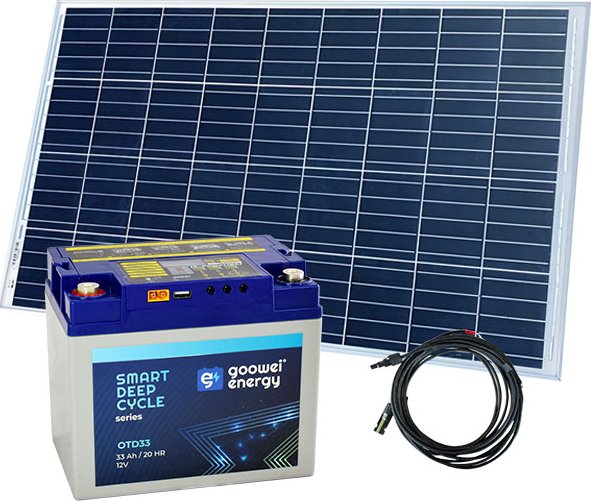 Goowei Energy Set OTD33 33Ah 12V panel Victron Energy 115Wp/12V