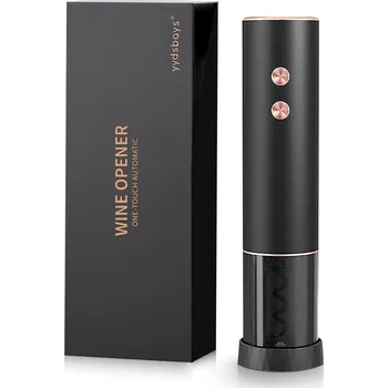 Otvírák ELEKTRICKÝ Otvírák na Víno Zlatý s Nožem na Fólii