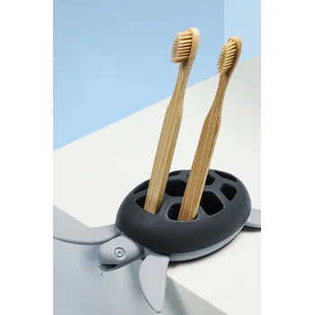 Držák na kartáček Držák na zubní kartáček Qualy Save Turtle QL10410.GY vícebarevná MLC, vel. ONE SIZE