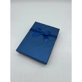 Obraz Krabičky s mašlí. Barva modrá. 12x16x3 cm