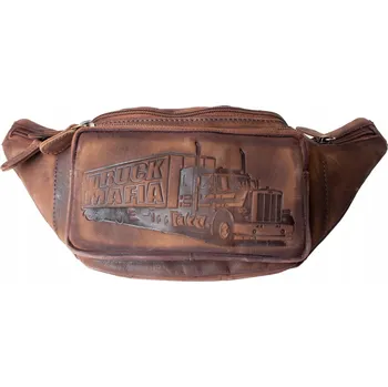 Ledvinka Kožená ledvinka s kamionem TRUCK MAFIA s pěti kapsami s látkovou podšívkou