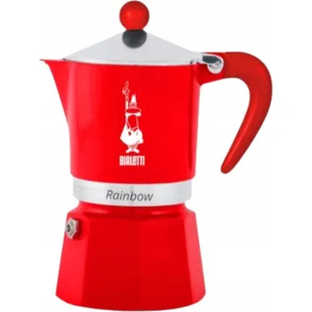 Příprava kávy BIALETTI Moka konvice RAINBOW (červená)