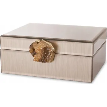 Šperkovnice ŠPERKOVNICE NA BIŽUTERII ŠAMPAŇSKO-ZLATÁ 8x19x17 cm 169330