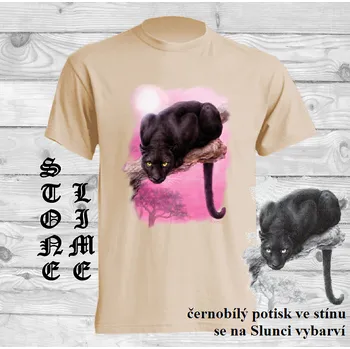 Pánské oblečení panske-bavlnene_tricko_uv_potisk_cerny_panter Barva: Lime stone - krémová, velikost: XL