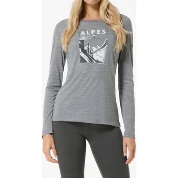 Dámská mikina Dámská Mikina bez kapuce Alpes LS - šedá/ dark.d.mel /melírovaná /