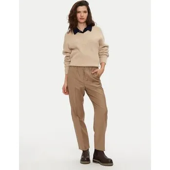 Weekend Max Mara Kalhoty z materiálu Hateley 2425136052 Béžová Regular Fit 38