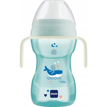 Kojenecká láhev MAM Fun to Drink Cup modrý hrneček, 270 ml