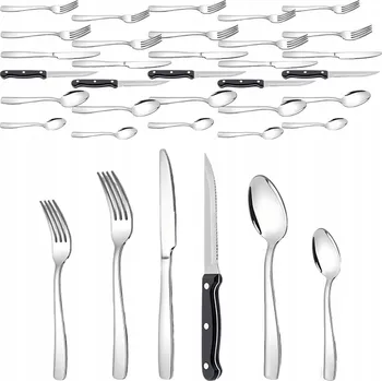 Příbor 36dílná sada příborů z nerezové oceli, moderní design, sada